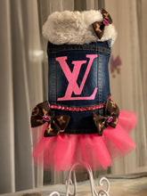 Load image into Gallery viewer, Designer style LV Vest with tutu skirt Pink
