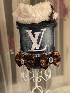 Denim Vest LV Style Blue