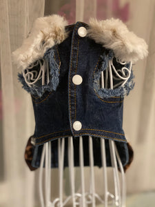 Denim Vest LV Style Blue
