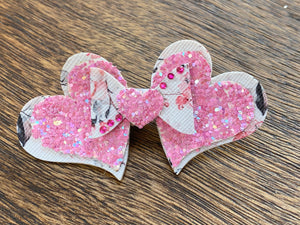 Pink Heart Bow