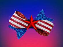 Load image into Gallery viewer, US Flag Hair Bow
