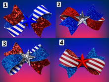 Load image into Gallery viewer, US Flag Hair Bow
